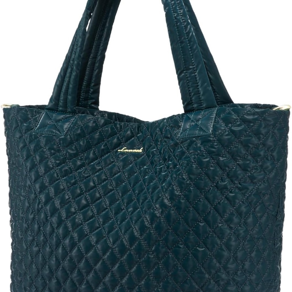 Quilted Green Tote Bag